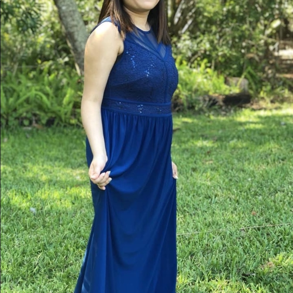 Long teal/blue dress size 11-12